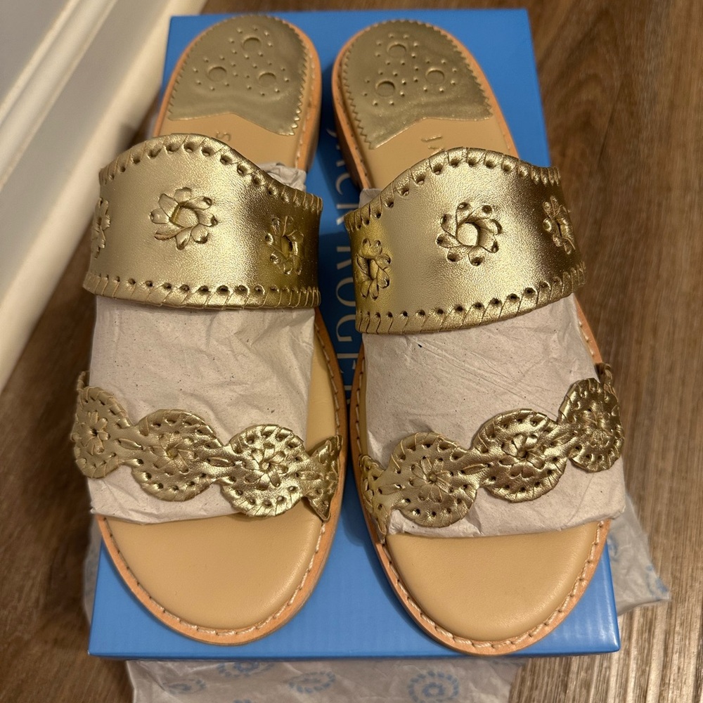 Jack Rogers Caroline Flat Sandal - Gold